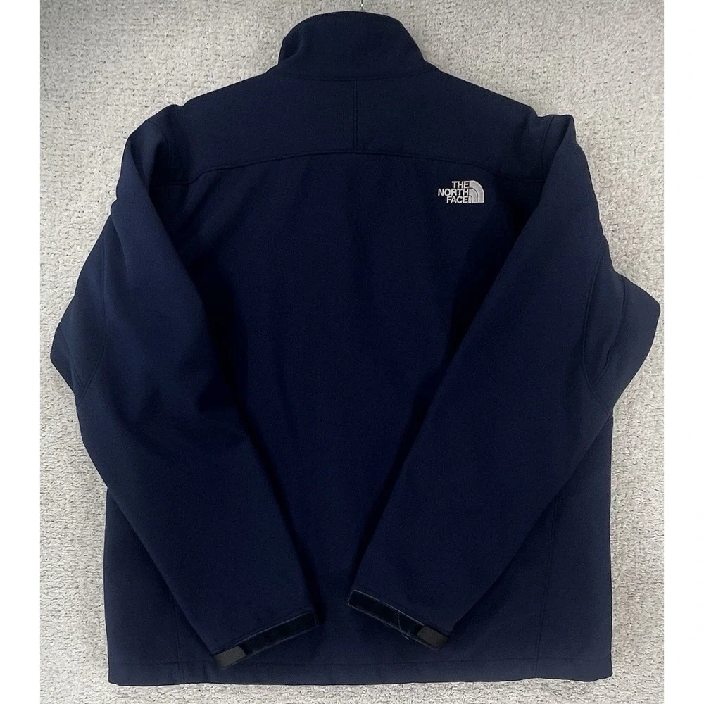 The North Face Jacket Mens XL Apex Bionic Softshell Navy Silicon Valley Bank EUC
